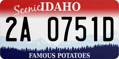ID license plate 2A0751D