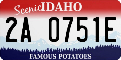 ID license plate 2A0751E