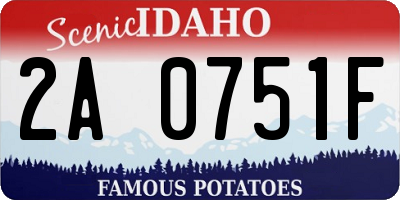 ID license plate 2A0751F
