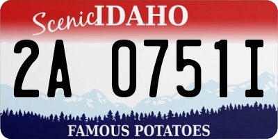 ID license plate 2A0751I