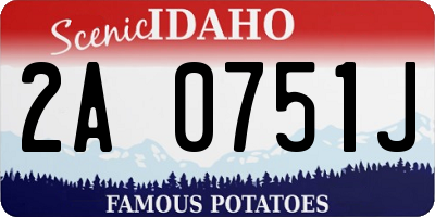 ID license plate 2A0751J