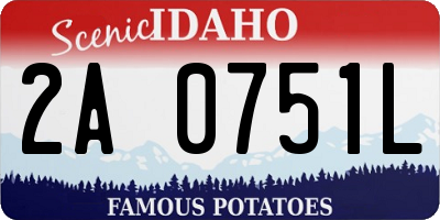 ID license plate 2A0751L