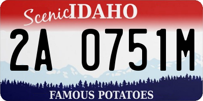 ID license plate 2A0751M