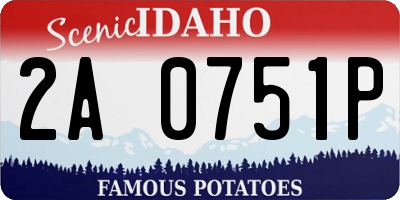 ID license plate 2A0751P
