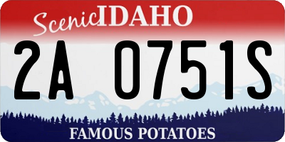 ID license plate 2A0751S