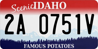 ID license plate 2A0751V