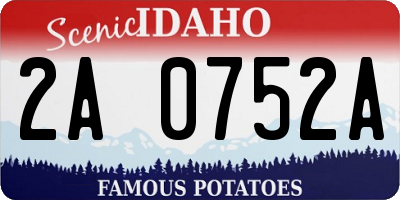 ID license plate 2A0752A
