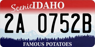 ID license plate 2A0752B