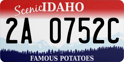 ID license plate 2A0752C