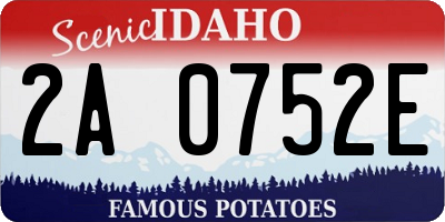 ID license plate 2A0752E
