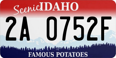 ID license plate 2A0752F
