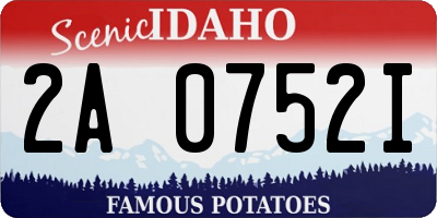 ID license plate 2A0752I