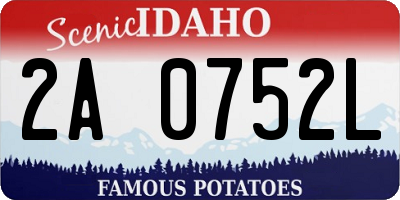 ID license plate 2A0752L