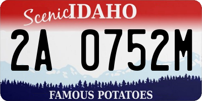 ID license plate 2A0752M