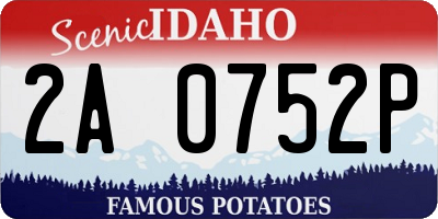 ID license plate 2A0752P