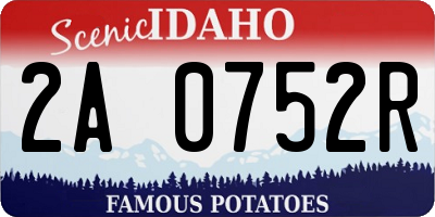 ID license plate 2A0752R