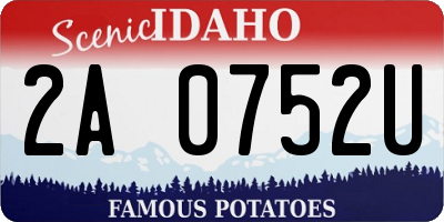 ID license plate 2A0752U