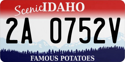 ID license plate 2A0752V