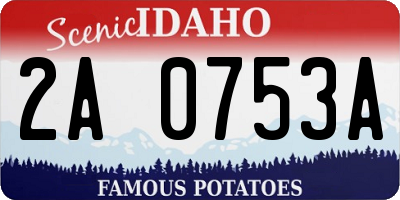ID license plate 2A0753A