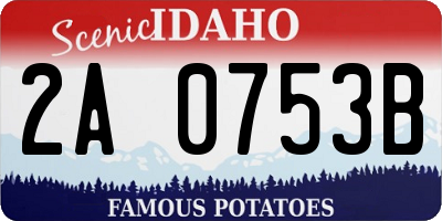 ID license plate 2A0753B