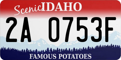 ID license plate 2A0753F