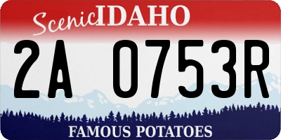 ID license plate 2A0753R