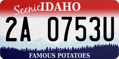 ID license plate 2A0753U