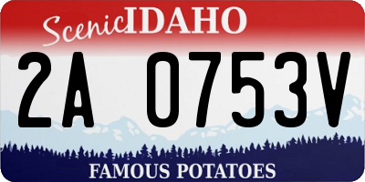 ID license plate 2A0753V