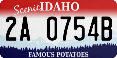 ID license plate 2A0754B