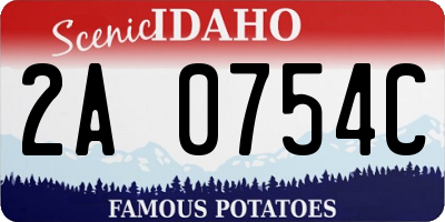 ID license plate 2A0754C
