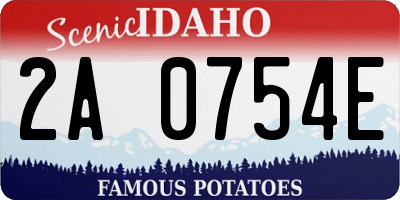 ID license plate 2A0754E