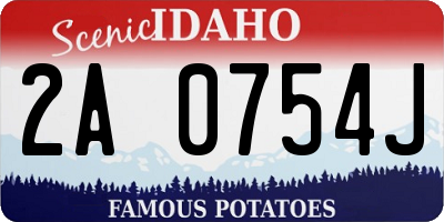 ID license plate 2A0754J