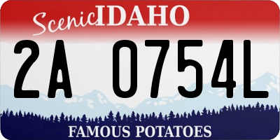 ID license plate 2A0754L