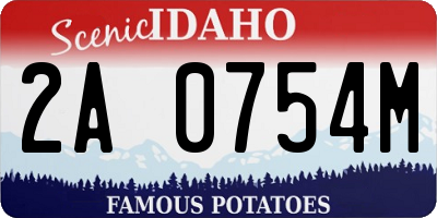 ID license plate 2A0754M