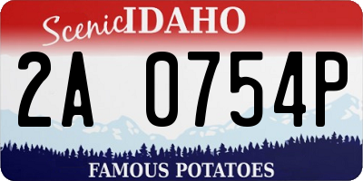 ID license plate 2A0754P