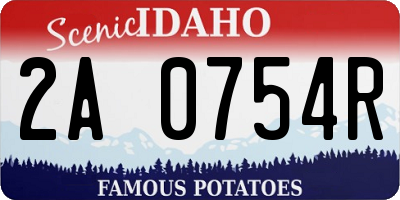 ID license plate 2A0754R