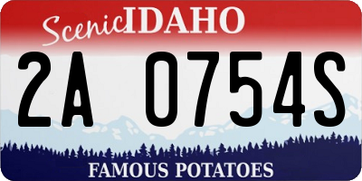ID license plate 2A0754S