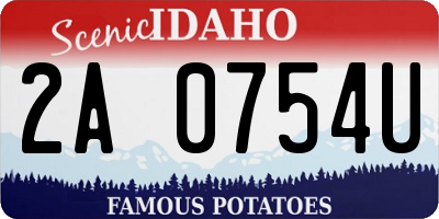 ID license plate 2A0754U