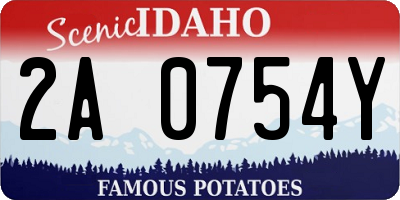 ID license plate 2A0754Y