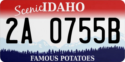 ID license plate 2A0755B