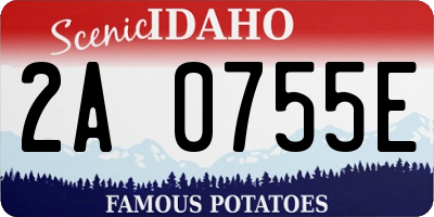 ID license plate 2A0755E