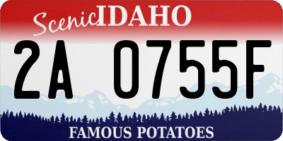 ID license plate 2A0755F