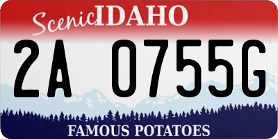 ID license plate 2A0755G