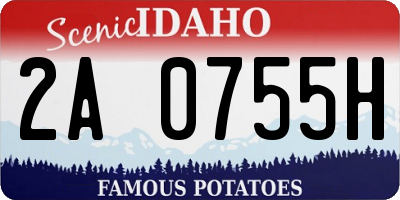 ID license plate 2A0755H