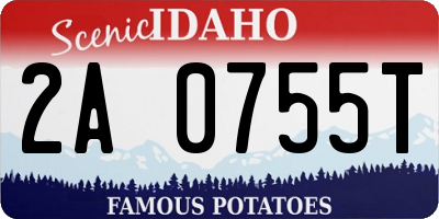 ID license plate 2A0755T