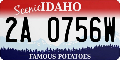 ID license plate 2A0756W