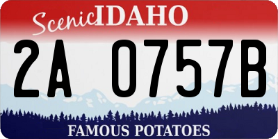 ID license plate 2A0757B