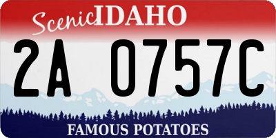 ID license plate 2A0757C