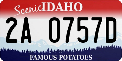 ID license plate 2A0757D