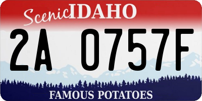 ID license plate 2A0757F